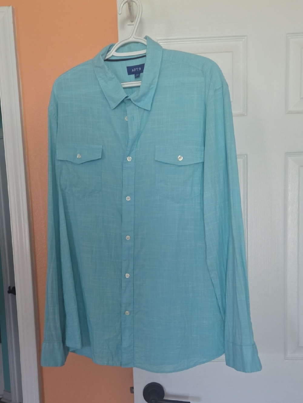 Apt. 9 Light Blue Men's Casual Button-Down Shirt